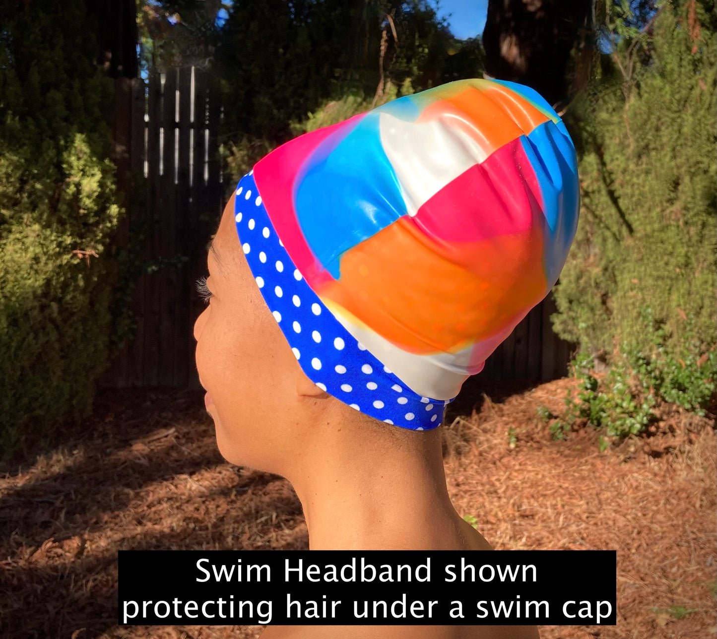 Swim Headbands for wearing under swim caps--Wide and Water-Resistant