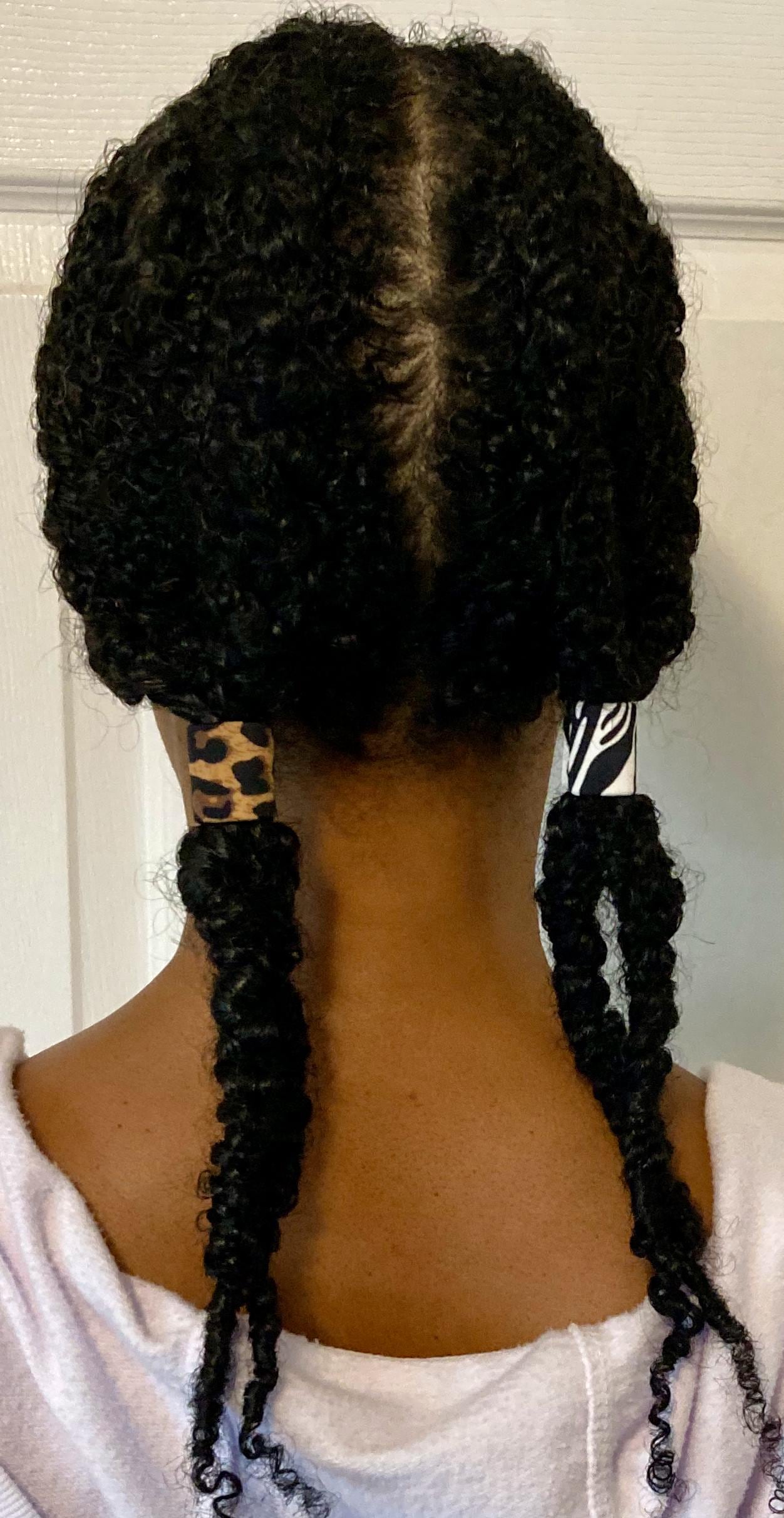 Large Hair Cuffs for Natural Hairstyles & Updos, Fabric Covered, Adjustable, 6-Pack