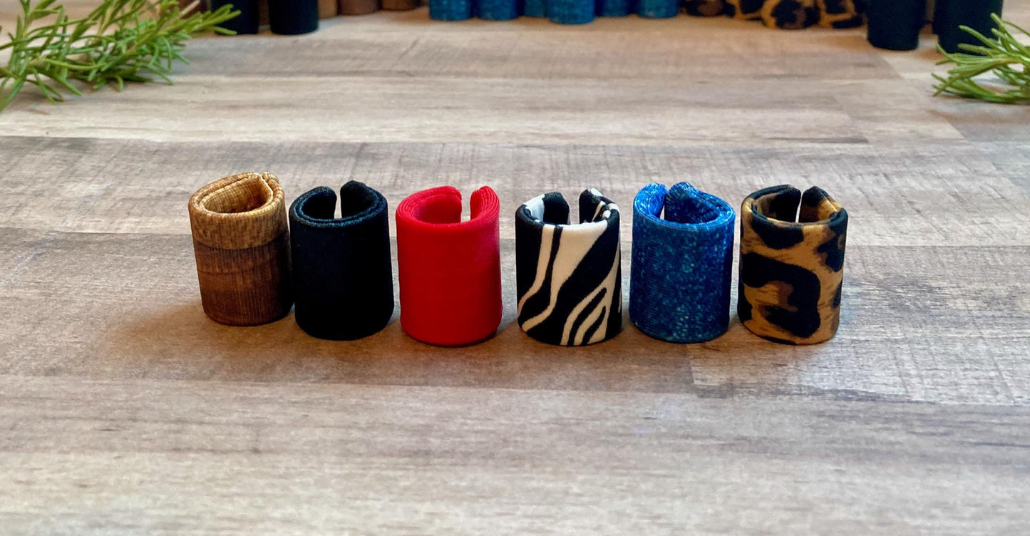 Large Hair Cuffs for Natural Hairstyles & Updos, Fabric Covered, Adjustable, 6-Pack