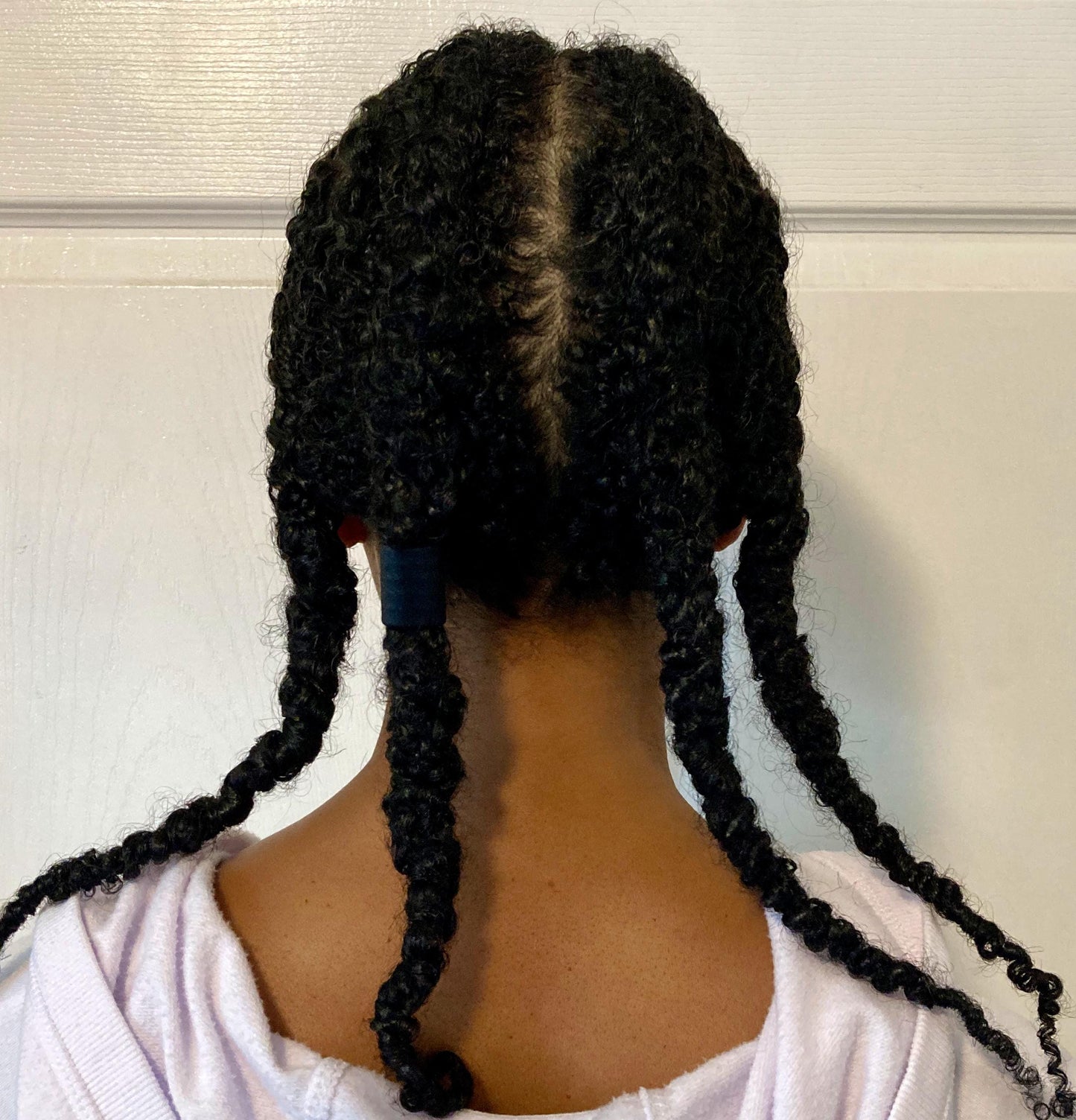 Large Hair Cuffs for Dreads & Braids, Fabric Covered, Adjustable, Black